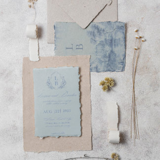 Faire-part de mariage Bluebell Reverie Vintage uni