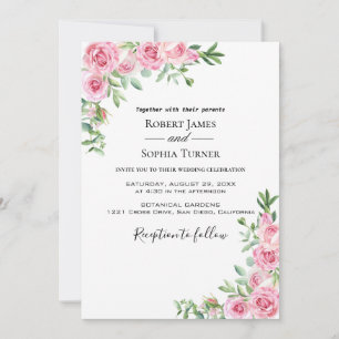 Faire-part de mariage Blush Pink Bloom