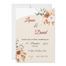 Faire-part de mariage Bohème Fleur Sauvage