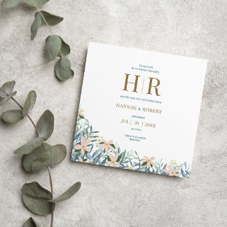 Faire-part de mariage bohème moderne pour jardin d