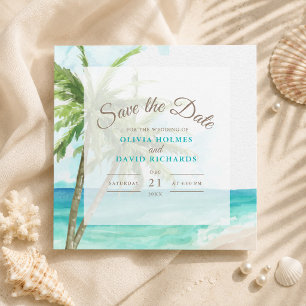 Faire-part de mariage bohème sur la plage côtière