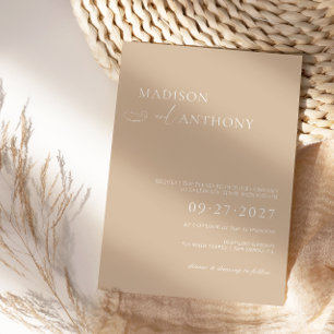 Faire-part de mariage Boho Beige Moderne & Minimal