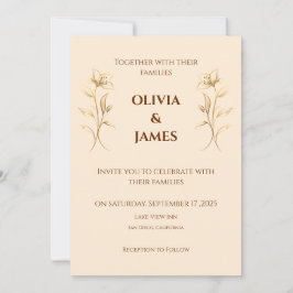 Faire-part de mariage Boho en terre cuite