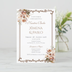 Faire-part de mariage Boho espagnol