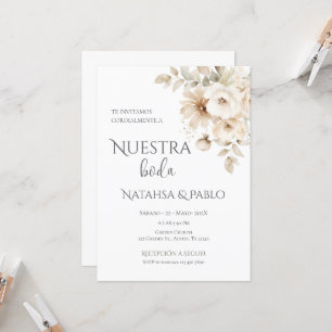 Faire-part de mariage Boho espagnol