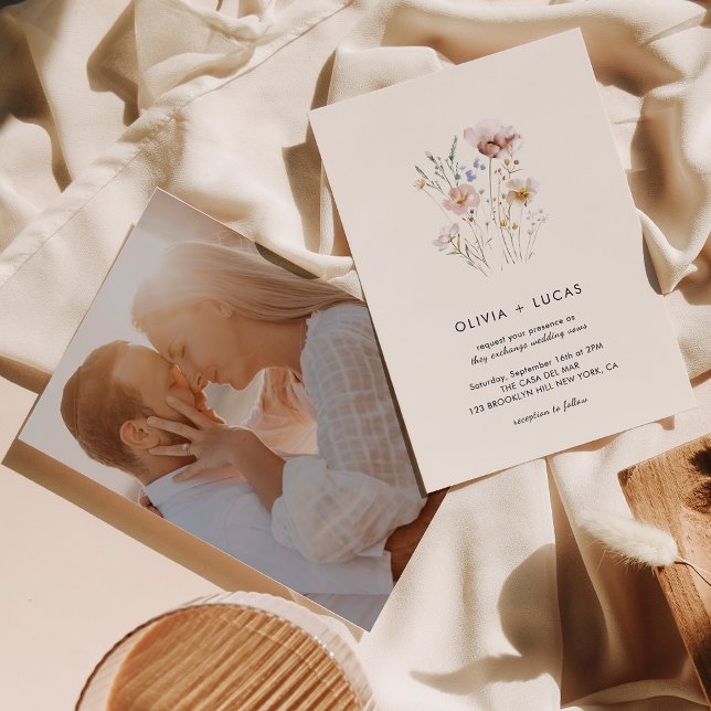 Faire-part de mariage Boho Fleur sauvage Whispers (Créateur téléchargé)