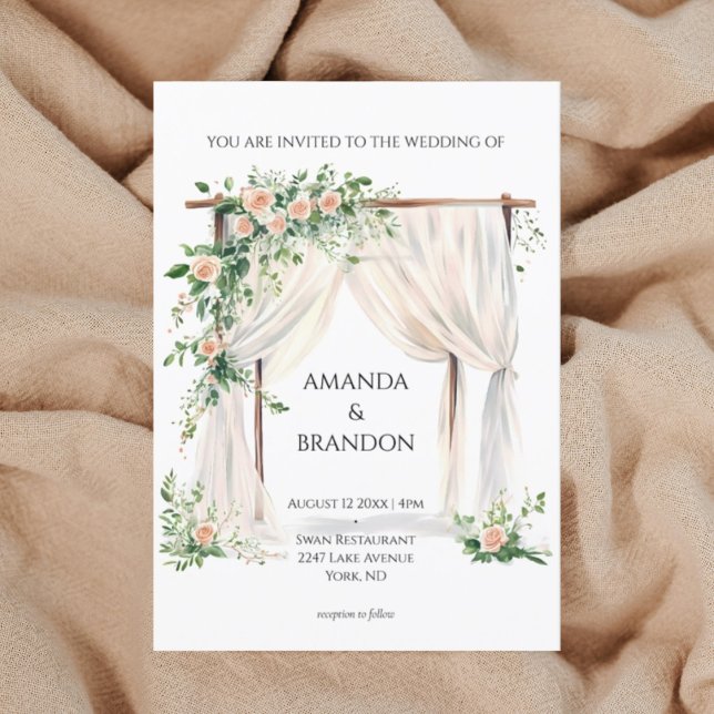 Faire-part de mariage boho moderne et élégant (Créateur téléchargé)