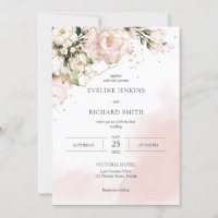 Faire-part de mariage Boho rose vif Rose