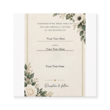 Faire-part de mariage botanique