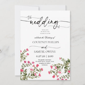 Faire-part de mariage botanique à l'aquarelle