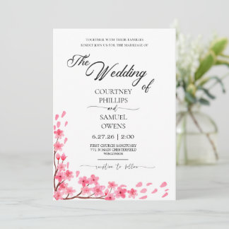 Faire-part de mariage botanique à l'aquarelle