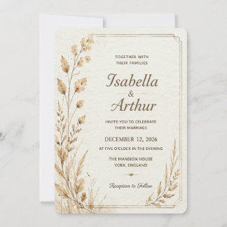 Faire-part de mariage botanique artistique
