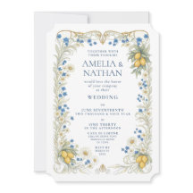 Faire-part de mariage botanique aux agrumes