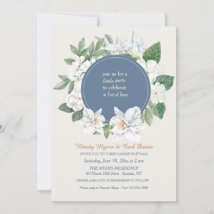 Faire-part de mariage botanique aux jasmins et orc
