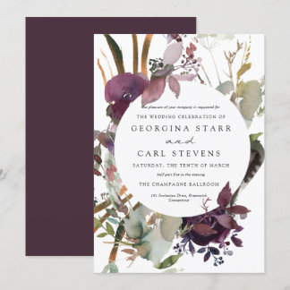 Faire-part de mariage botanique Butterum & Plum