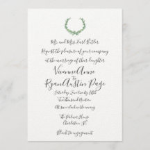 Faire-part de mariage botanique de laurier
