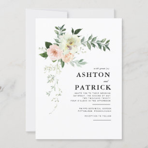 Faire-part de mariage botanique de printemps