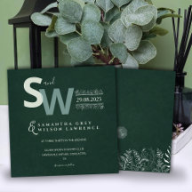 Faire-part de mariage botanique minimaliste modern