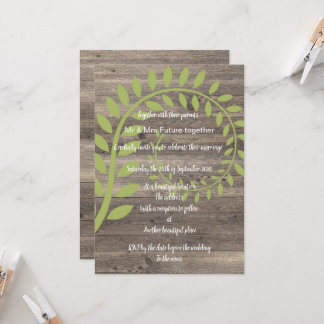 Faire-part de mariage BOTANIQUE RUSTIQUE VINTGE