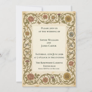 Faire-part de mariage botanique William Morris