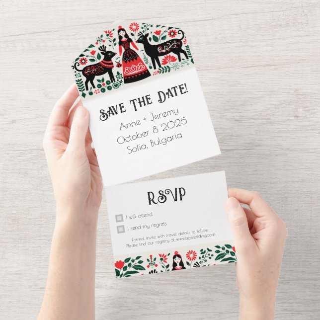 Faire-part de mariage bulgare RSVP (Déchirure)