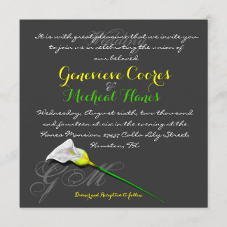 Faire-part de mariage Calla Lily (Vers.3)