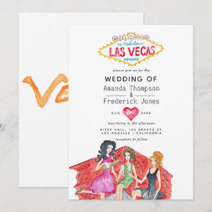 Faire-part de mariage capricieux à Las Vegas