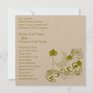 Faire-part de mariage Carré Festive Swirl Moon Tre