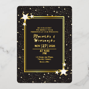 Faire-part de mariage Carte Gold Luxury Gold Foil