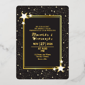 Faire-part de mariage Carte Gold Luxury Gold Foil