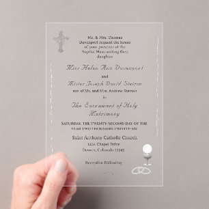 Faire-part de mariage catholique Nuptial Grace