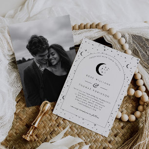 Faire-part de mariage céleste en arc