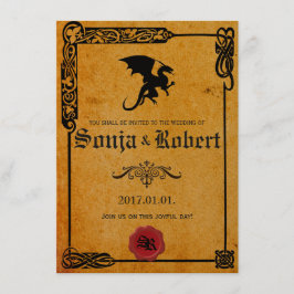 faire-part de mariage celtique médiéval personnali