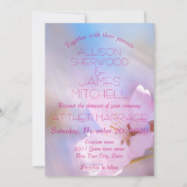 Faire-part de mariage cerisier fleur personnalisab