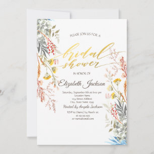 Faire-part de mariage champ de fleurs sauvages séc