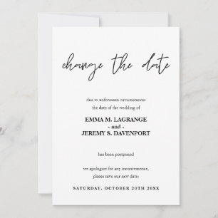 Faire-part de mariage changement de date