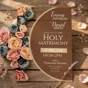 Faire-part de mariage Charme rustique pour un mari