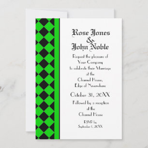 Faire-part de mariage ChequerBoard (Lime)