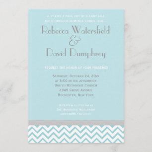 Faire-part de mariage Chevron moderne en argent et