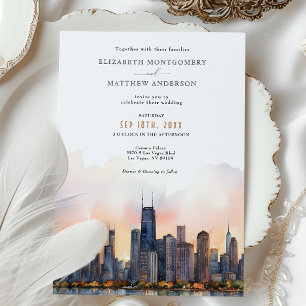 Faire-part de mariage chic de Chicago, Illinois