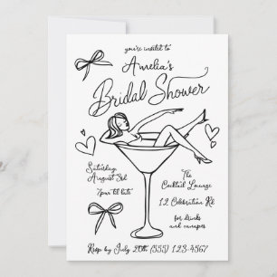 Faire-Part de Mariage Chic Dessiné à la Main