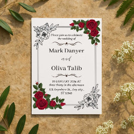 Faire-part de mariage chic et élégant - personnali