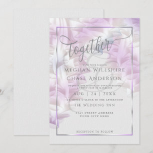 Faire-part de mariage   Chiffon Lilac Ombré Ruffle