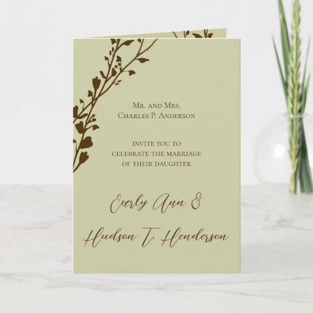 Faire-Part de Mariage Chrétien-Deux Deviendront Un (Devant)