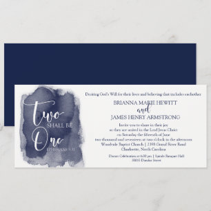 Faire-part de mariage chrétien - marine