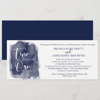 Faire-part de mariage chrétien - marine