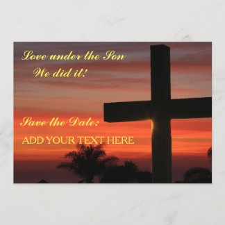 Faire-part de mariage chrétien pour annoncer la da