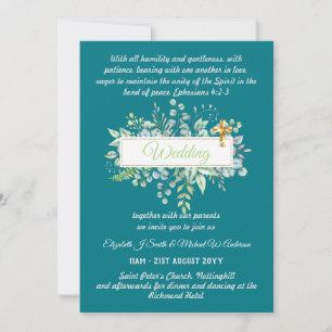 Faire-part de mariage chrétienne moderne