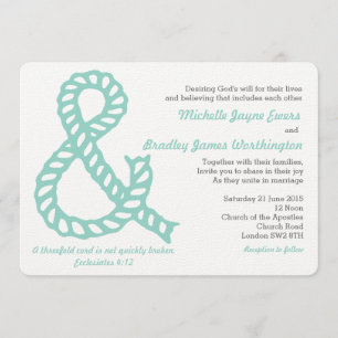 Faire-part de mariage chrétienne nautique