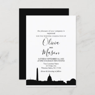 Faire-part de mariage Cityscape de Washington DC S